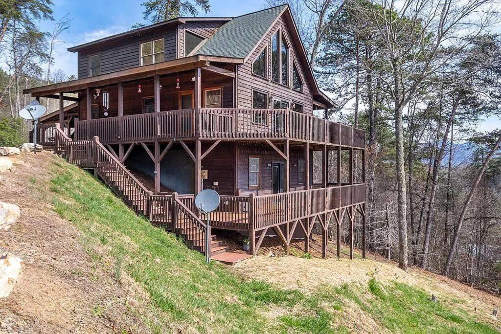 Mistletoe Cabin- Private Cabin W Views, Hottub, Pet Friendly Murphy Luaran gambar